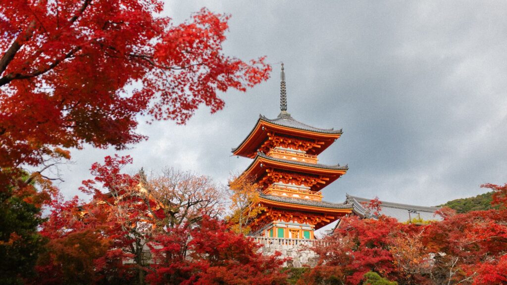 京都清水寺的秋季紅葉，日本賞楓季的代表景色